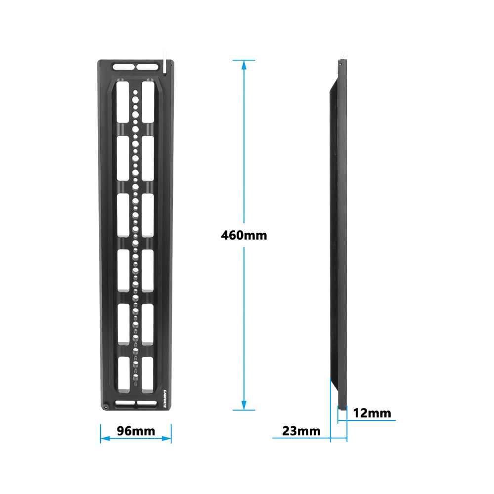 CAMVATE ARRI Standard Dovetail with Bridge Plate & 19mm Studio Rod Support System