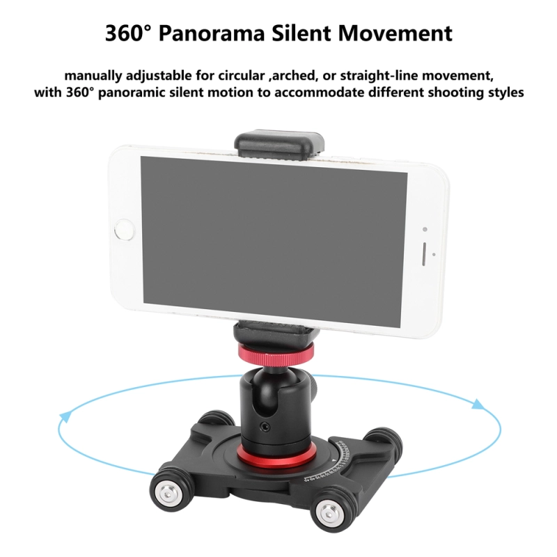 CAMVATE Tabletop Camera Dolly with Mini Ball Head and Phone Clamp