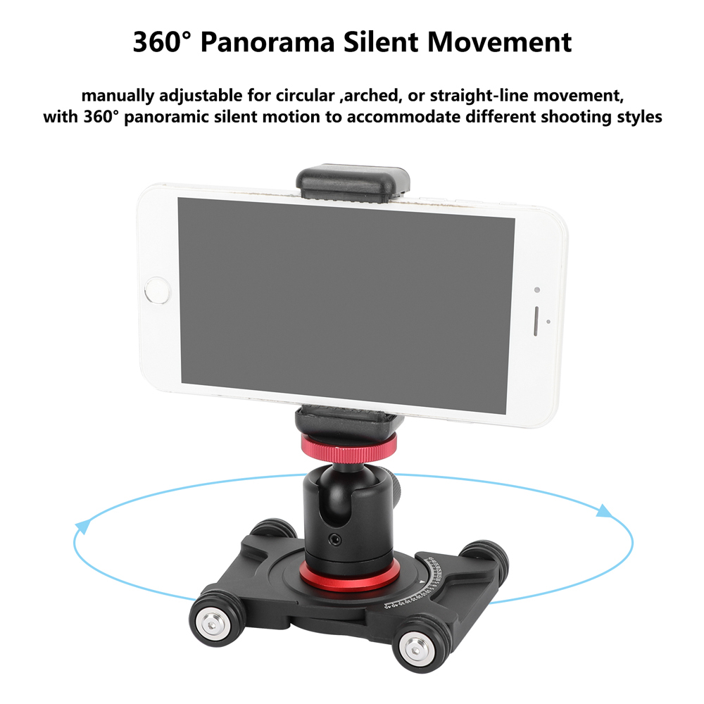 CAMVATE Tabletop Camera Dolly with Mini Ball Head and Phone Clamp