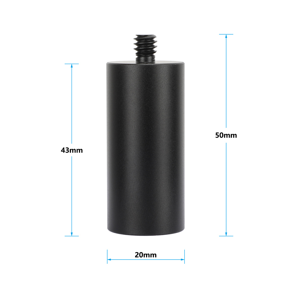 CAMVATE 3/8"-16 Female to 1/4"-20 Male Thread Adapter (2" Long, 2-Pack)