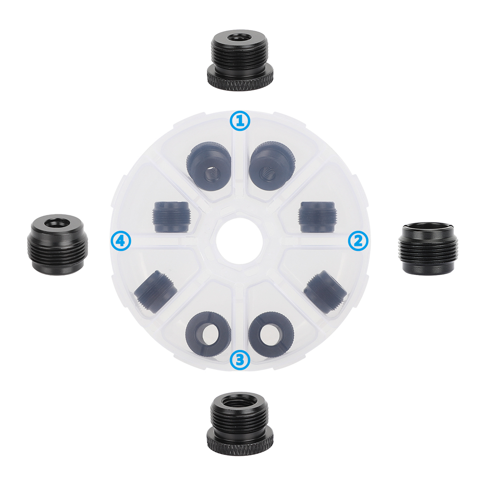 CAMVATE Microphone Mount Thread Adapter Set (Black)