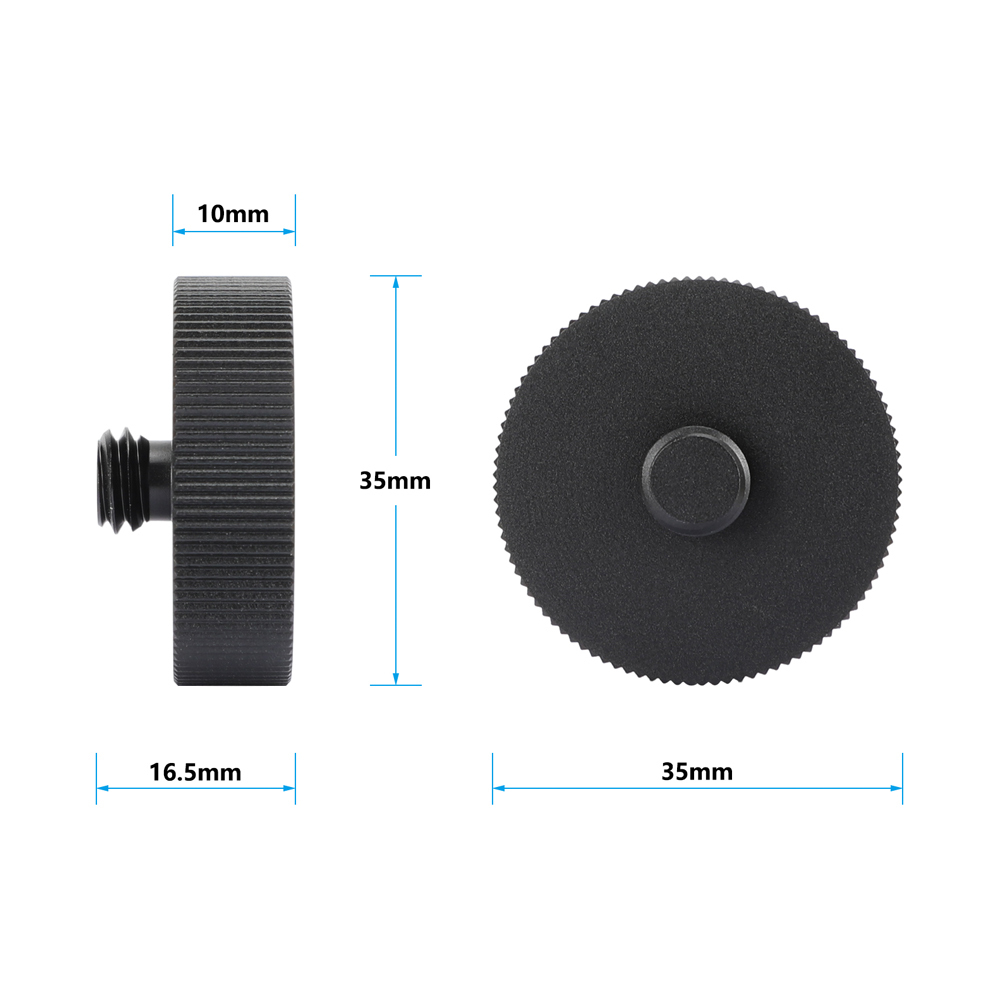 CAMVATE 5/8"-27 Female to 1/4"-20 Male and 3/8"-16 Male Mic Stand Thread Adapter Set