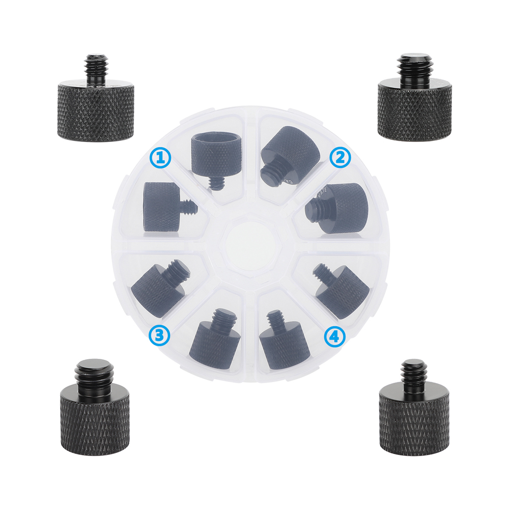 CAMVATE Mic Stand / Tripod Mount Thread Adapter Set (Black)