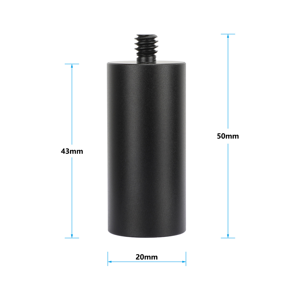 CAMVATE 5/8"-27 Female to 1/4"-20 Male Mic Stand Adapter (2" Long, 2-Pack)