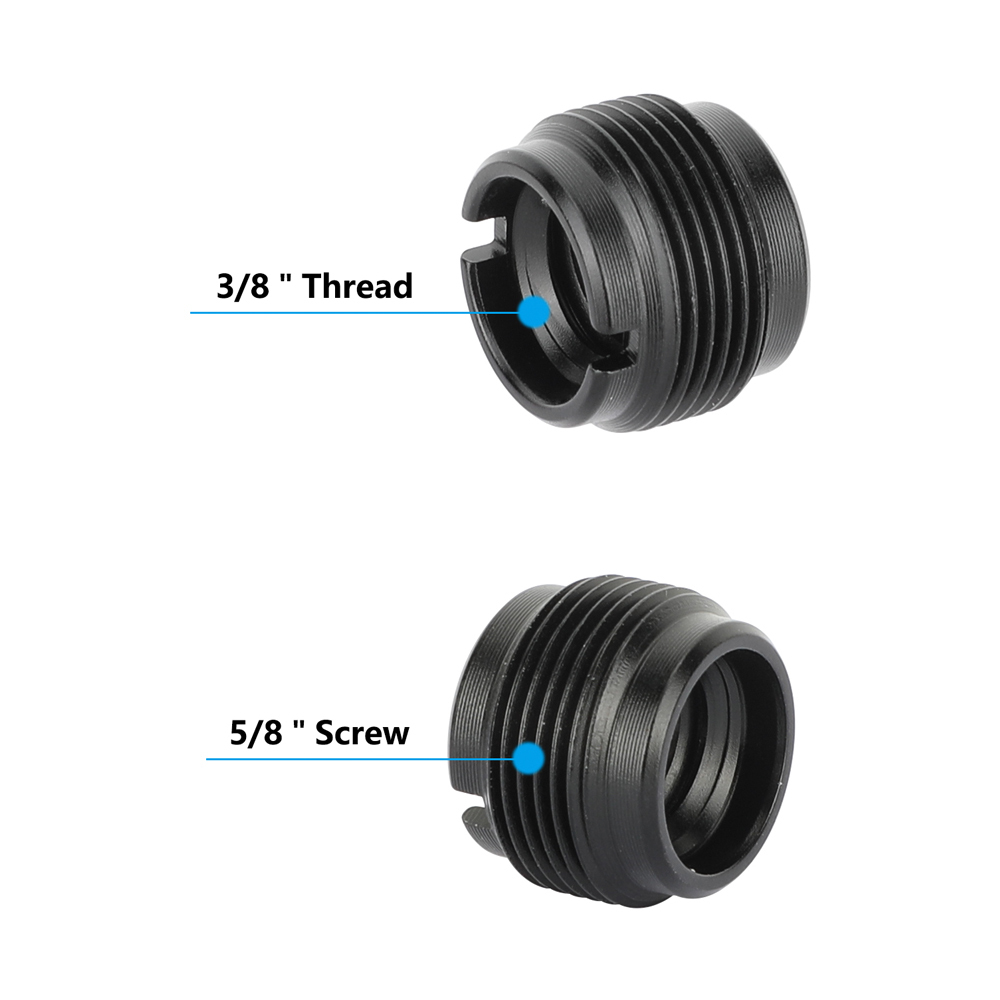 CAMVATE 3/8"-16 Female to 5/8"-27 Male Microphone Mount Adapter (5-Pack)