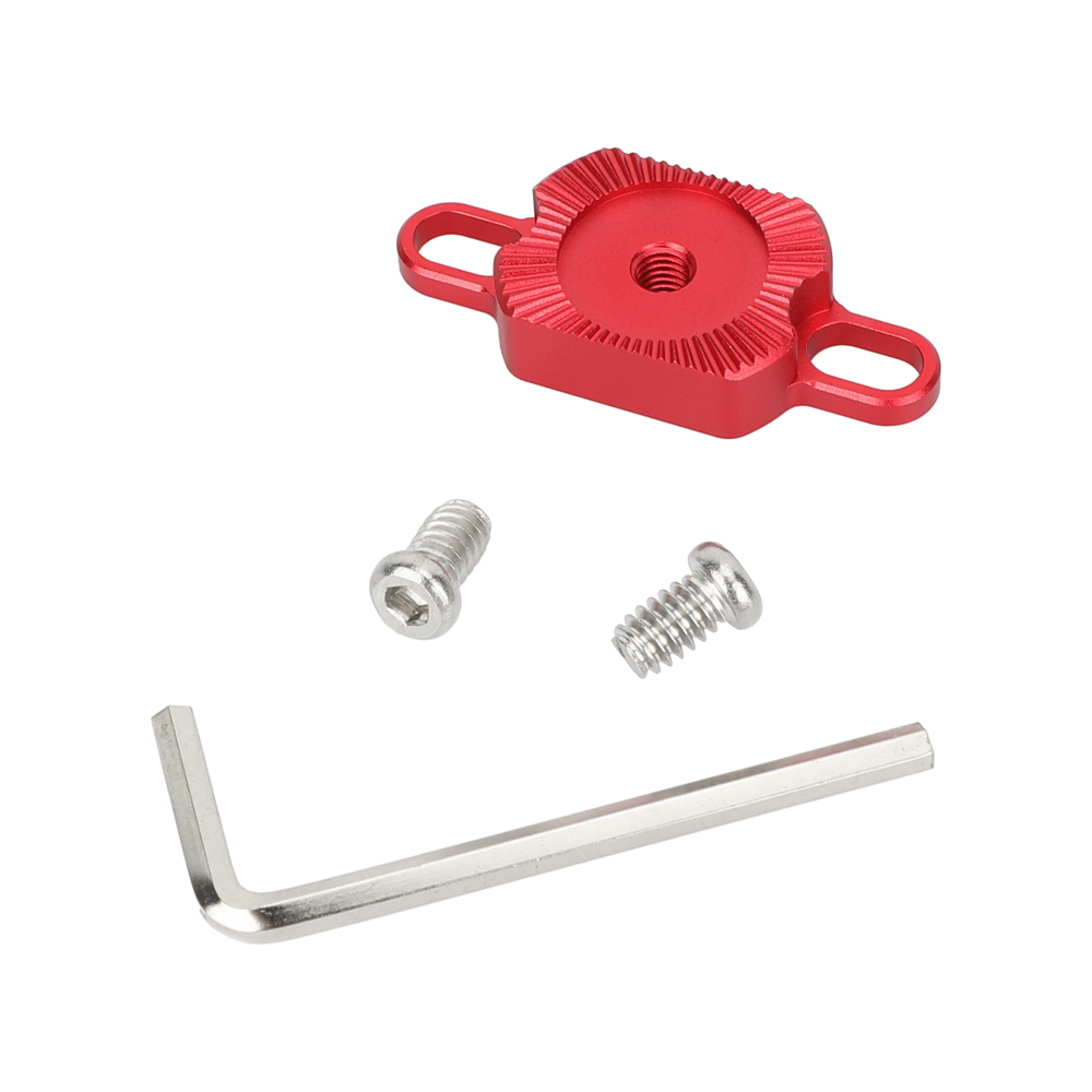 CAMVATEARRI-Style M6 Rosette Adapter with 1/4"-20 Screw Mounting Slot (Red)