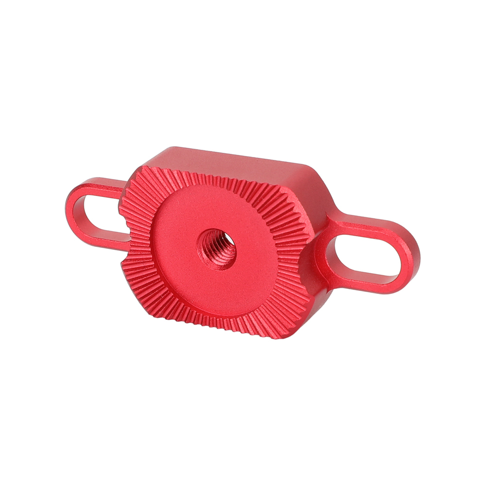 CAMVATEARRI-Style M6 Rosette Adapter with 1/4"-20 Screw Mounting Slot (Red)