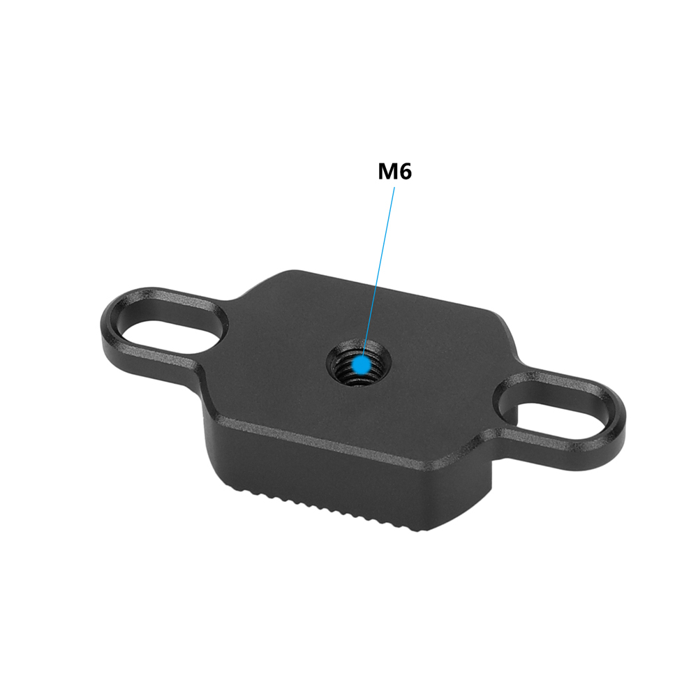CAMVATE ARRI-Style M6 Rosette Adapter with 1/4"-20 Screw Mounting Slot (Black)