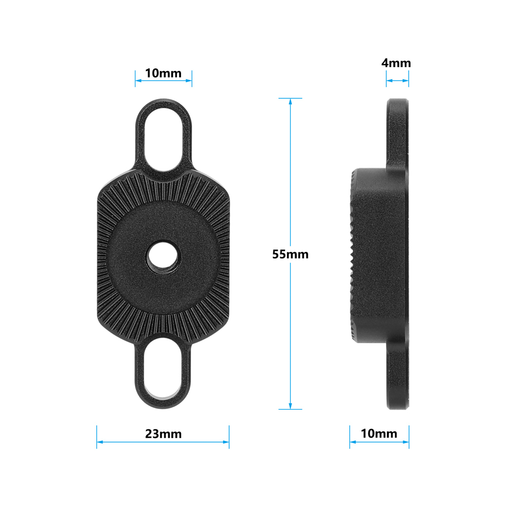 CAMVATE ARRI-Style M6 Rosette Adapter with 1/4"-20 Screw Mounting Slot (Black)