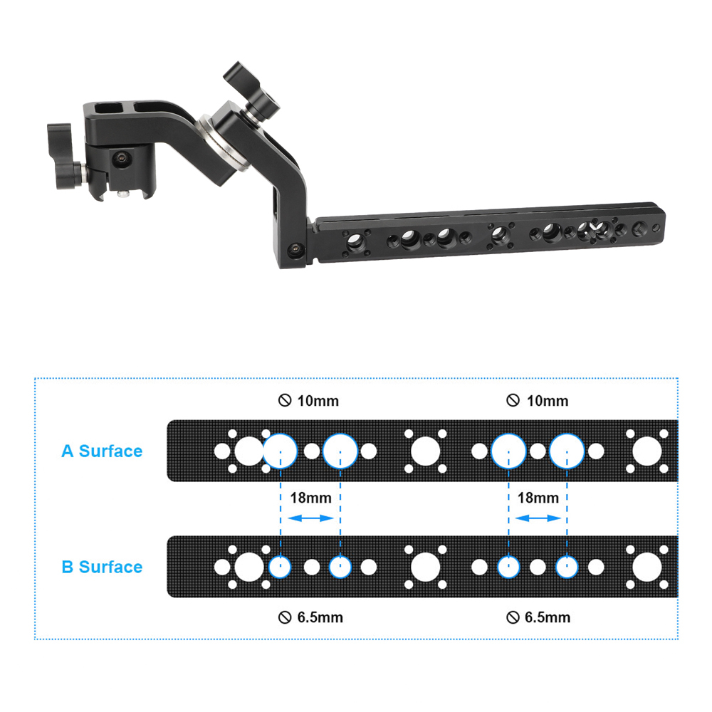 CAMVATE Extension Arm with NATO Mount & Rosette Joint for DJI RS 2, RSC 2, RS 3 & RS 3 Pro