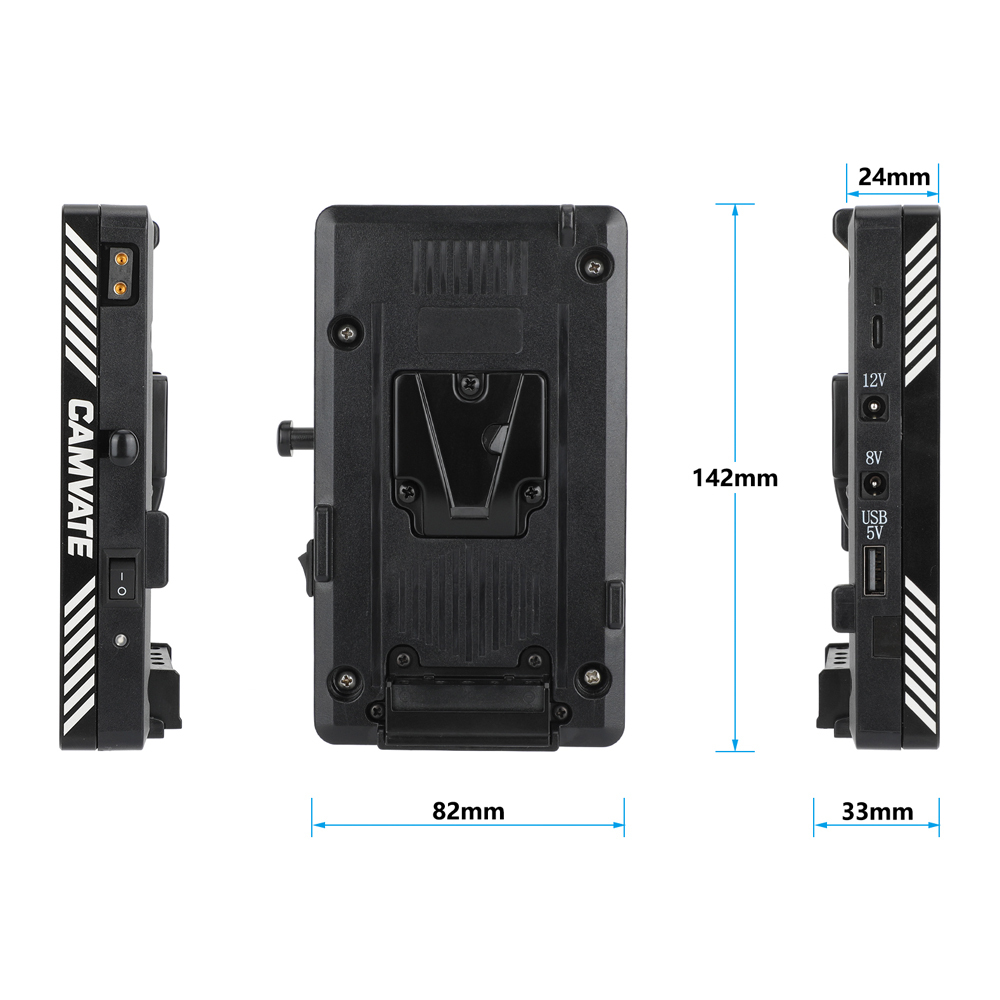 CAMVATE V-Mount Battery Plate with Cheese Plate Mounting