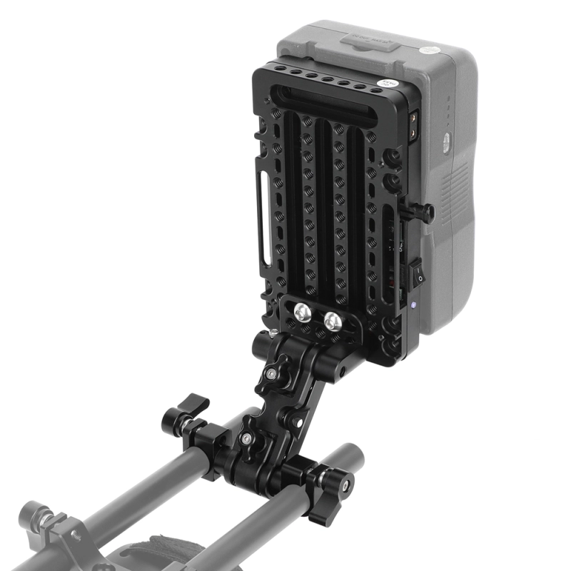 CAMVATE V-Mount Battery Plate with 15mm LWS Rod Clamp & Adjustable Arm