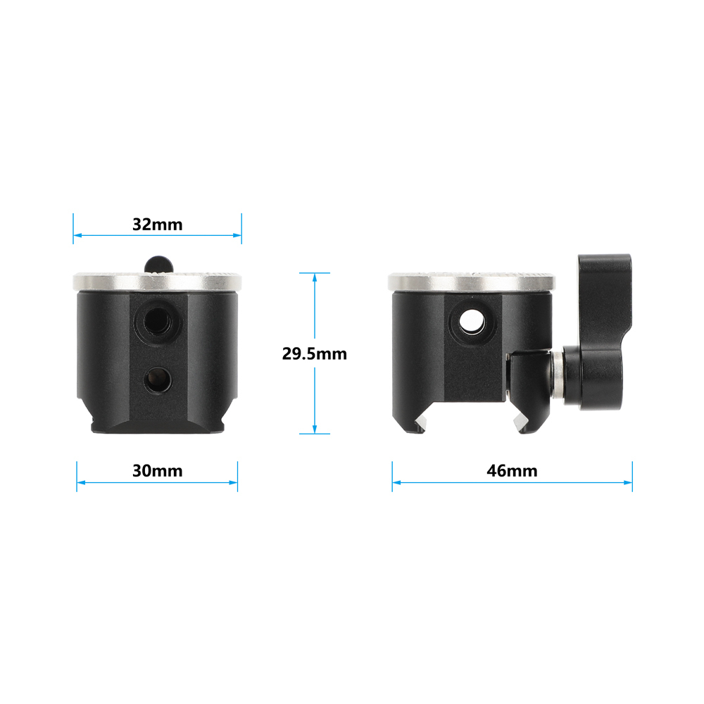 CAMVATE NATO Clamp to ARRI Rosette Adapter Mount for DJI RS 2, RSC 2, RS 3 & RS 3 Pro