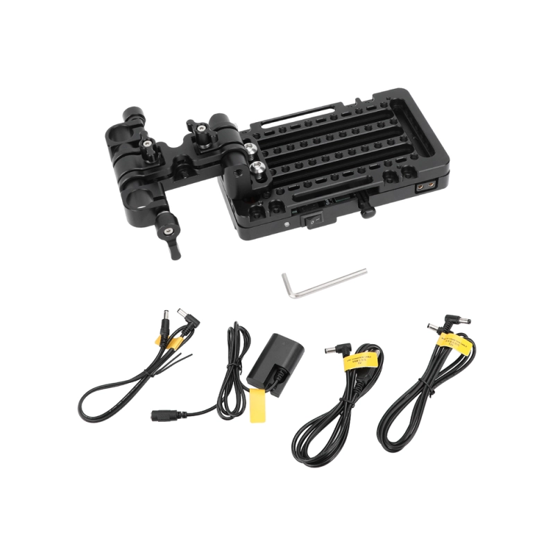 CAMVATE V-Mount Battery Plate with 15mm LWS Rod Clamp & Adjustable Arm