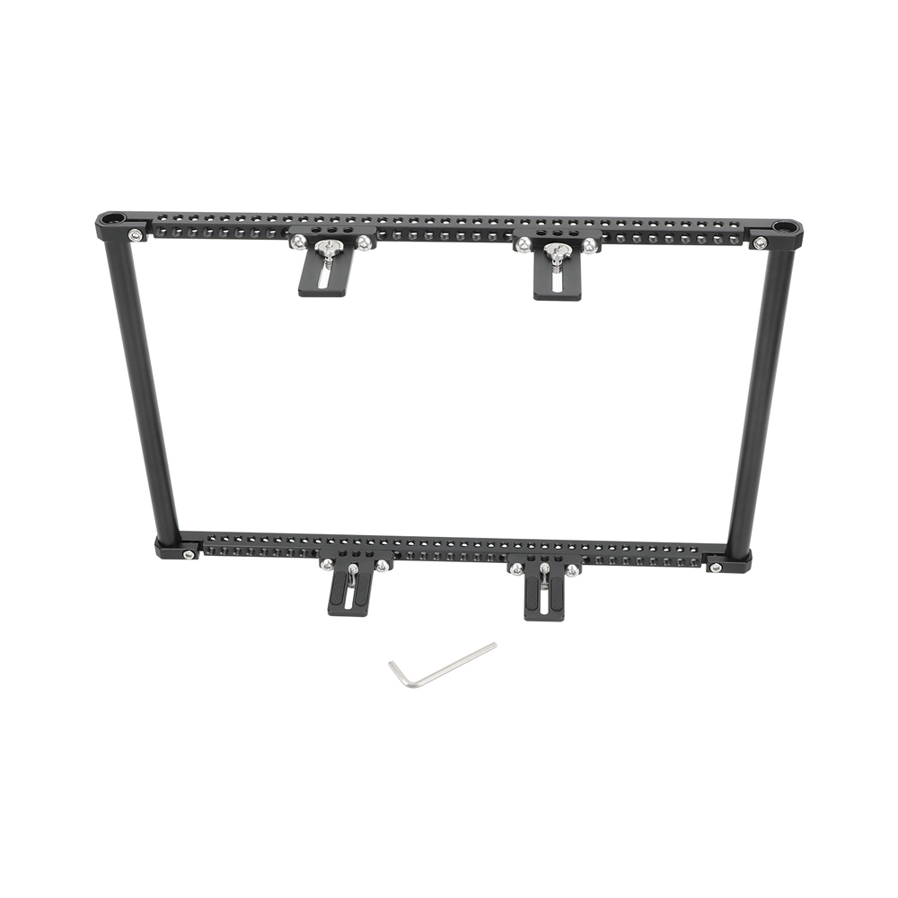 CAMVATE Adjustable-Height Dual Director's Monitor Cage