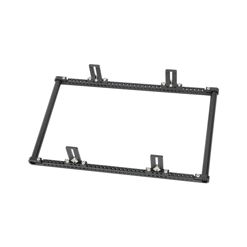 CAMVATE Adjustable-Height Dual Director's Monitor Cage