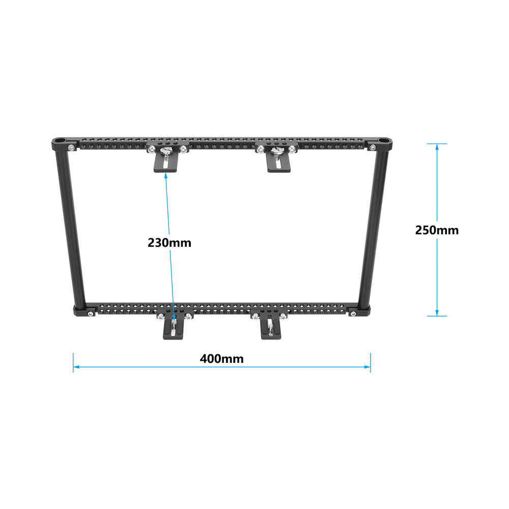 CAMVATE Adjustable-Height Dual Director's Monitor Cage