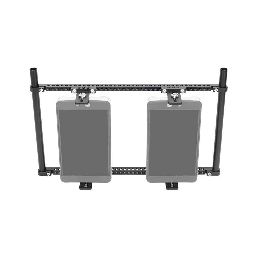 CAMVATE Adjustable-Height Dual Director's Monitor Cage