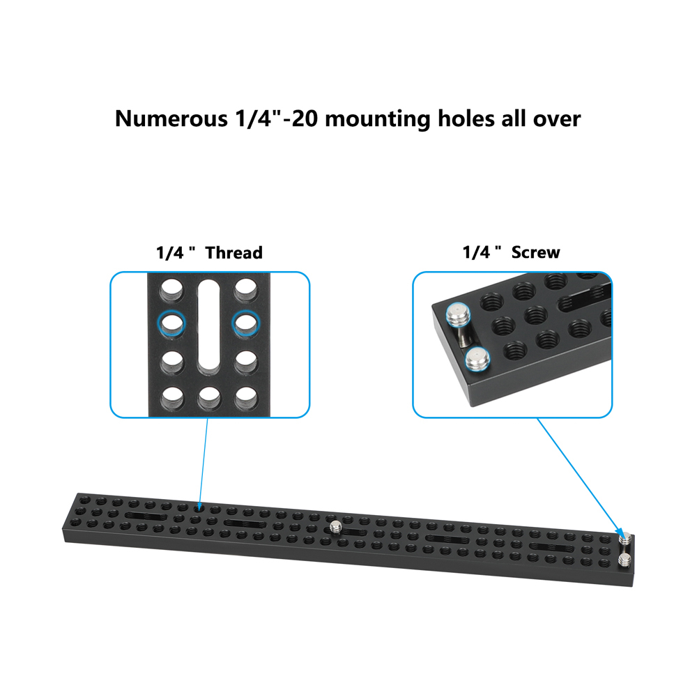 CAMVATE Long Cheese-Style Mounting Plate with 1/4"-20 Camera Screw