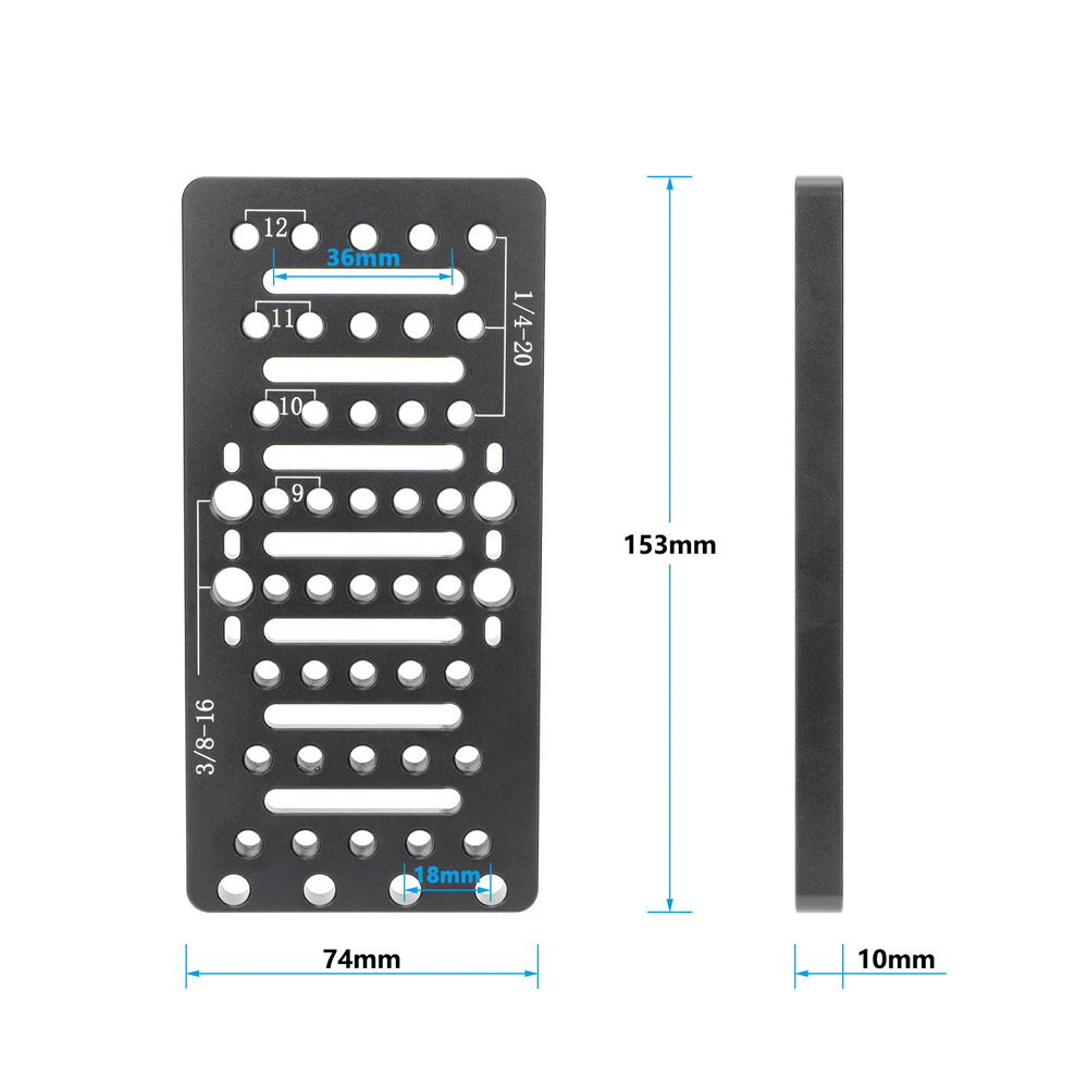 CAMVATE Camera Mount  Plate with 3/8"-16 ARRI Accessory Threads