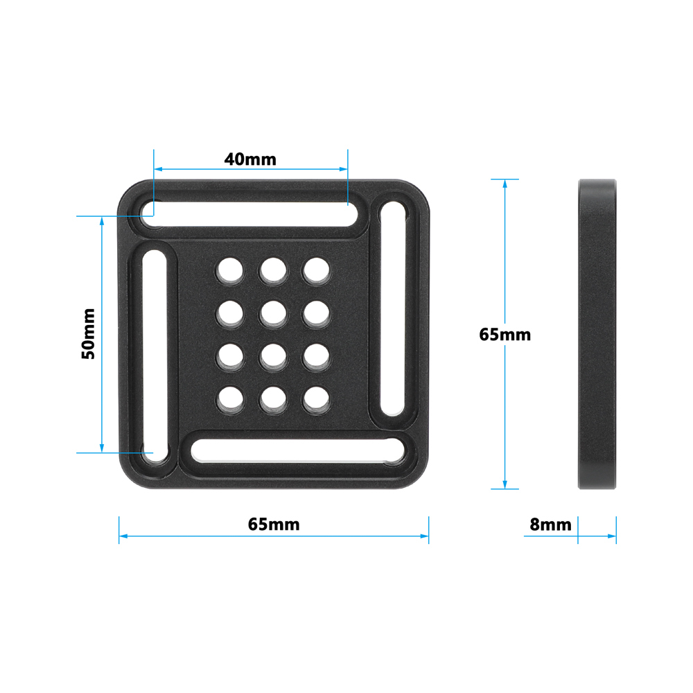 CAMVATE Cheese-Type Plate with 1/4"-20 Accessory Threads