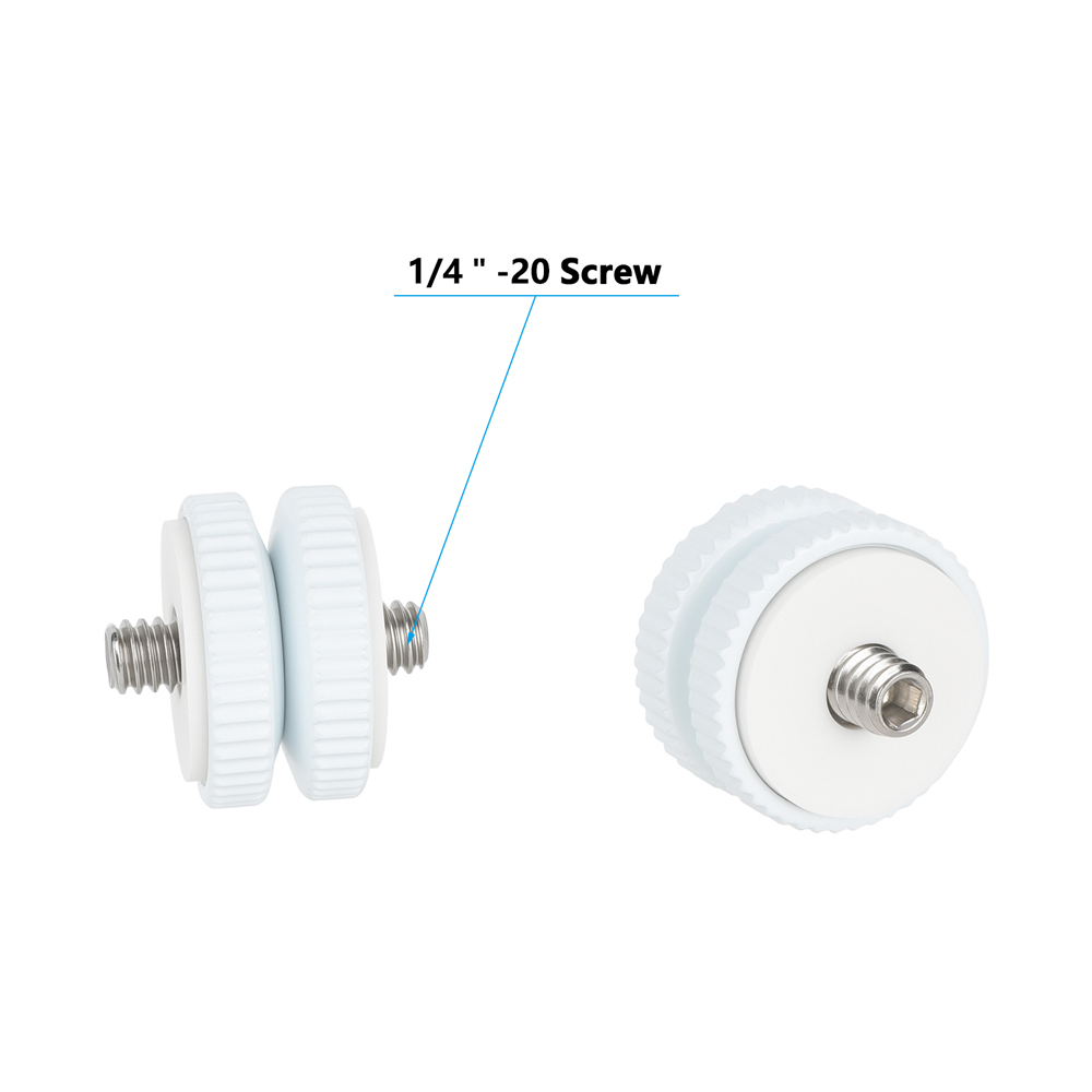 CAMVATE 1/4"-20 Male Thread Screw Double End (2 Pieces)