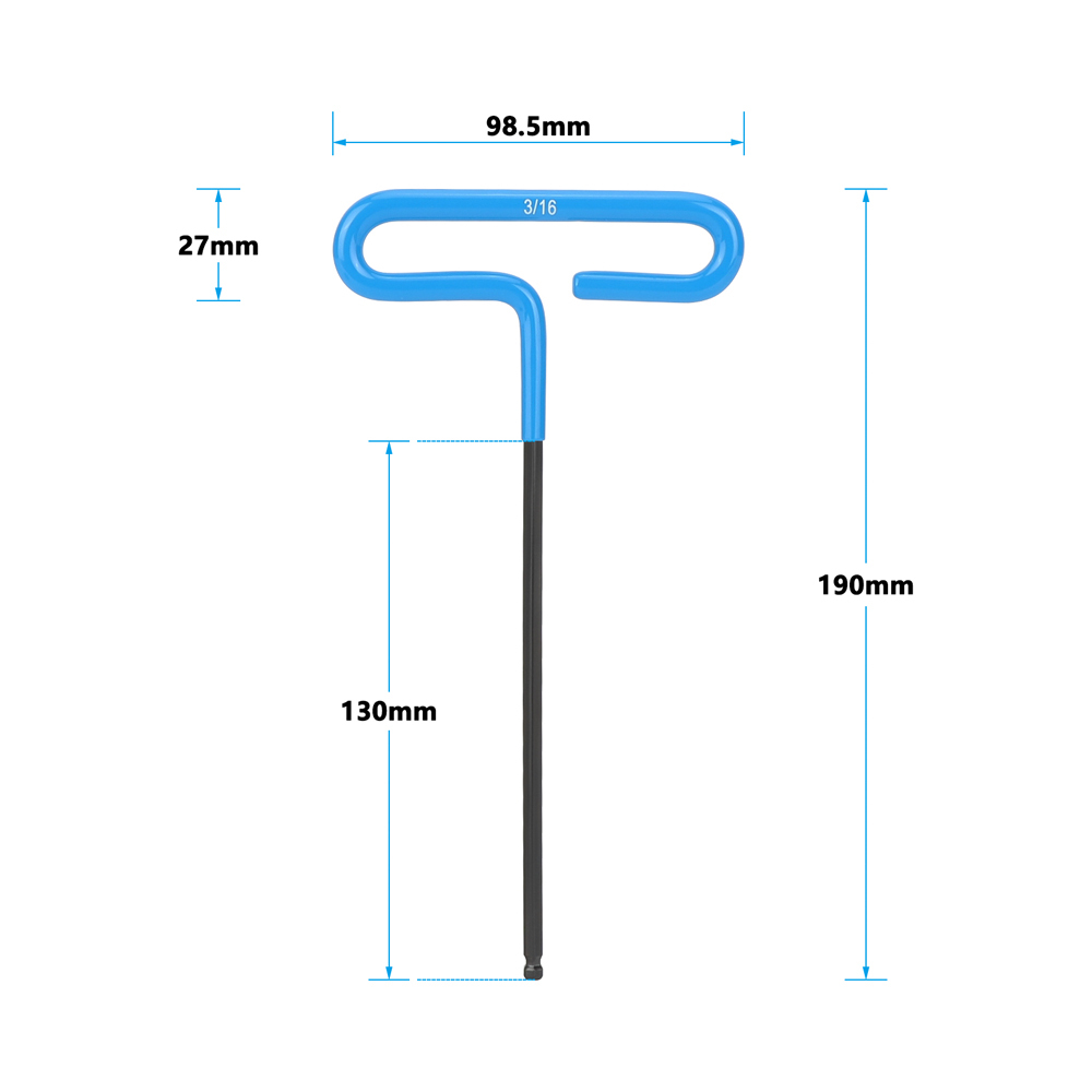 CAMVATE Straight Screwdriver Assembly Tool Silver Stainless Steel Made With Blue Plastic T-handle