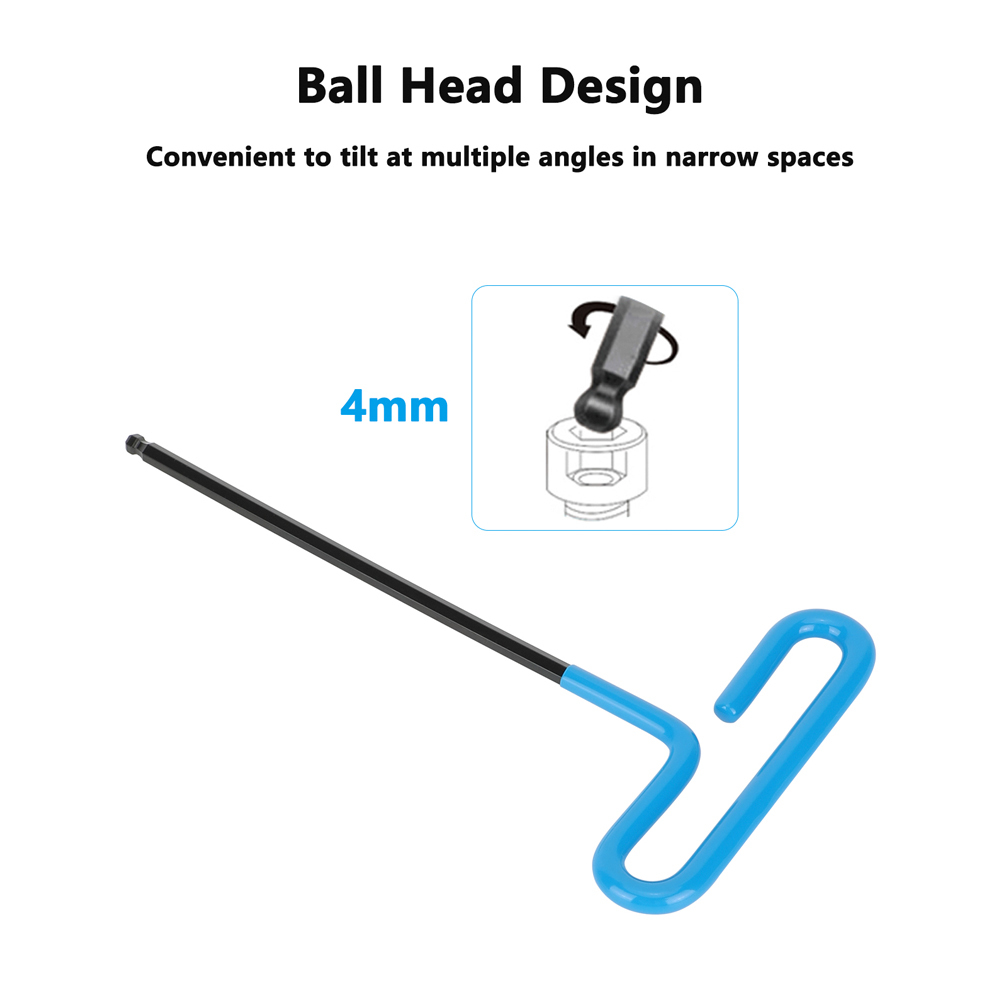 CAMVATE Straight Screwdriver Assembly Tool Silver Stainless Steel Made With Blue Plastic T-handle