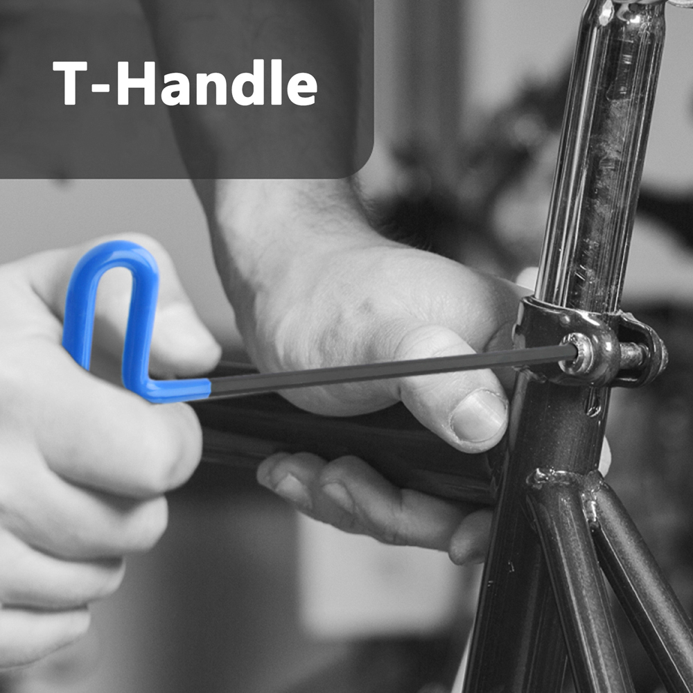 CAMVATE Straight Screwdriver Assembly Tool Silver Stainless Steel Made With Blue Plastic T-handle