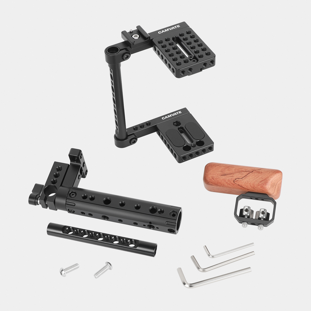 CAMVATE Camera Cage Rig w/Top Handle Tripod Mount Plate for Canon