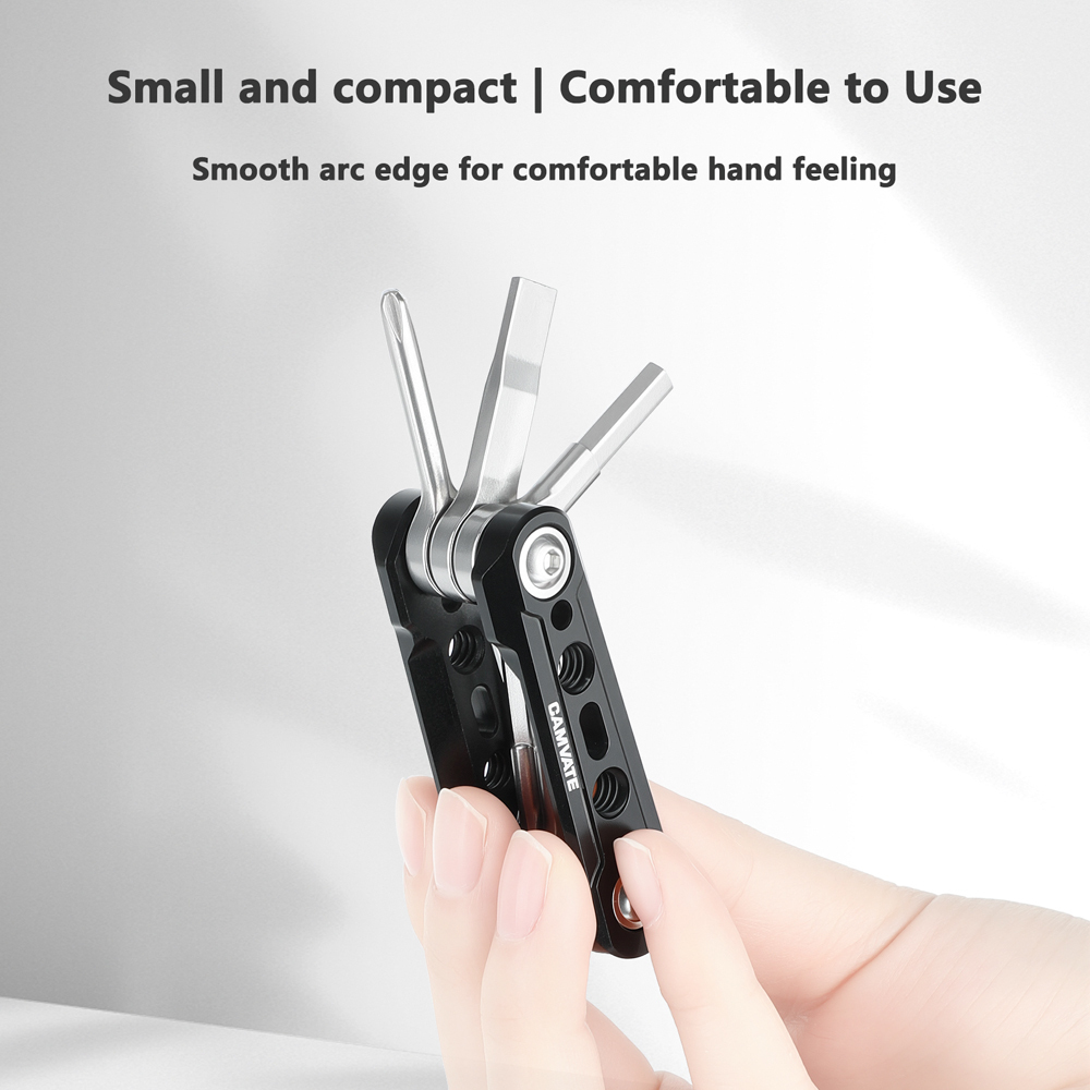 CAMVATE Folding Multi-Tool with Allen Wrenches & Screwdrivers (Red)