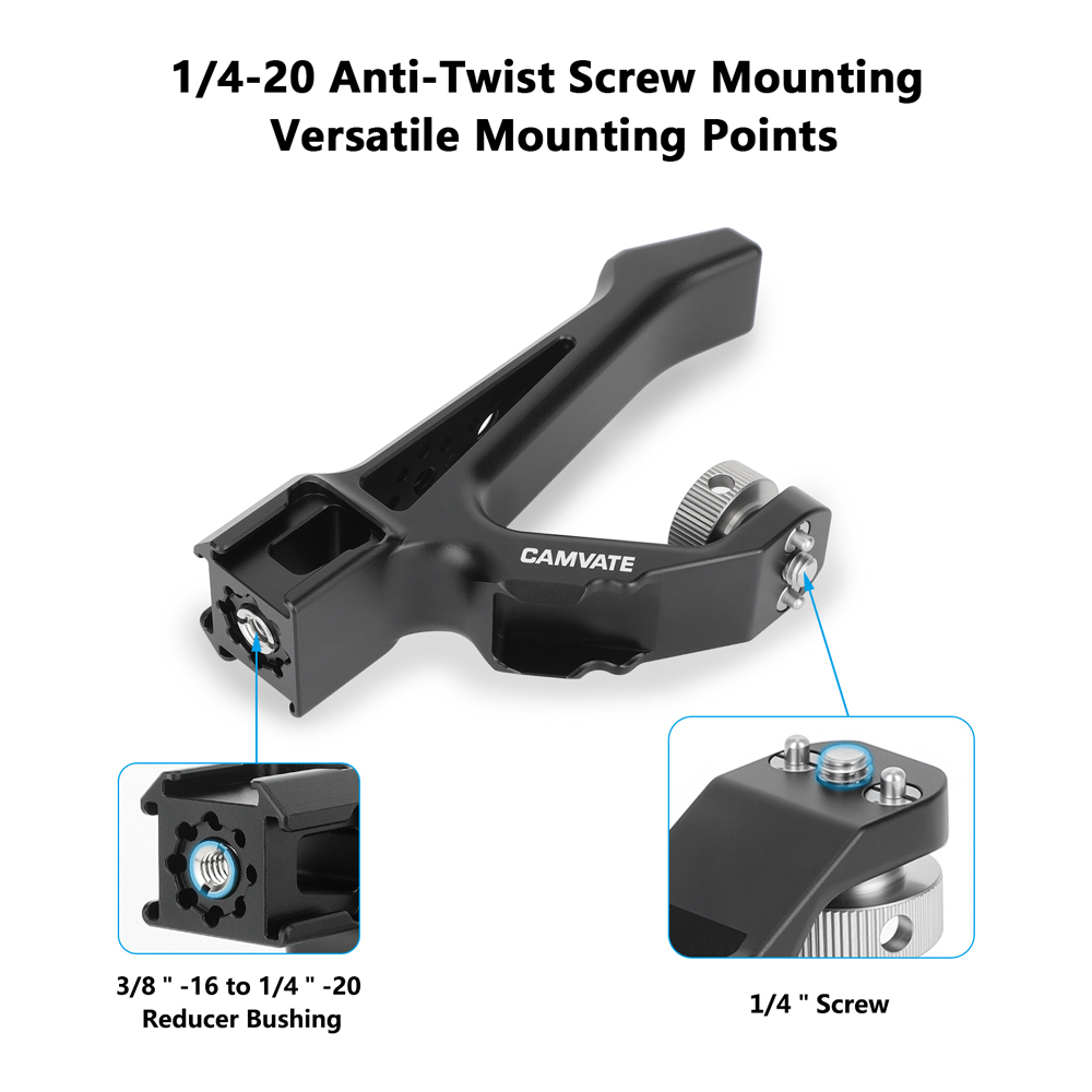 CAMVATE Top Handle with ARRI-Type Anti-Twist Mount
