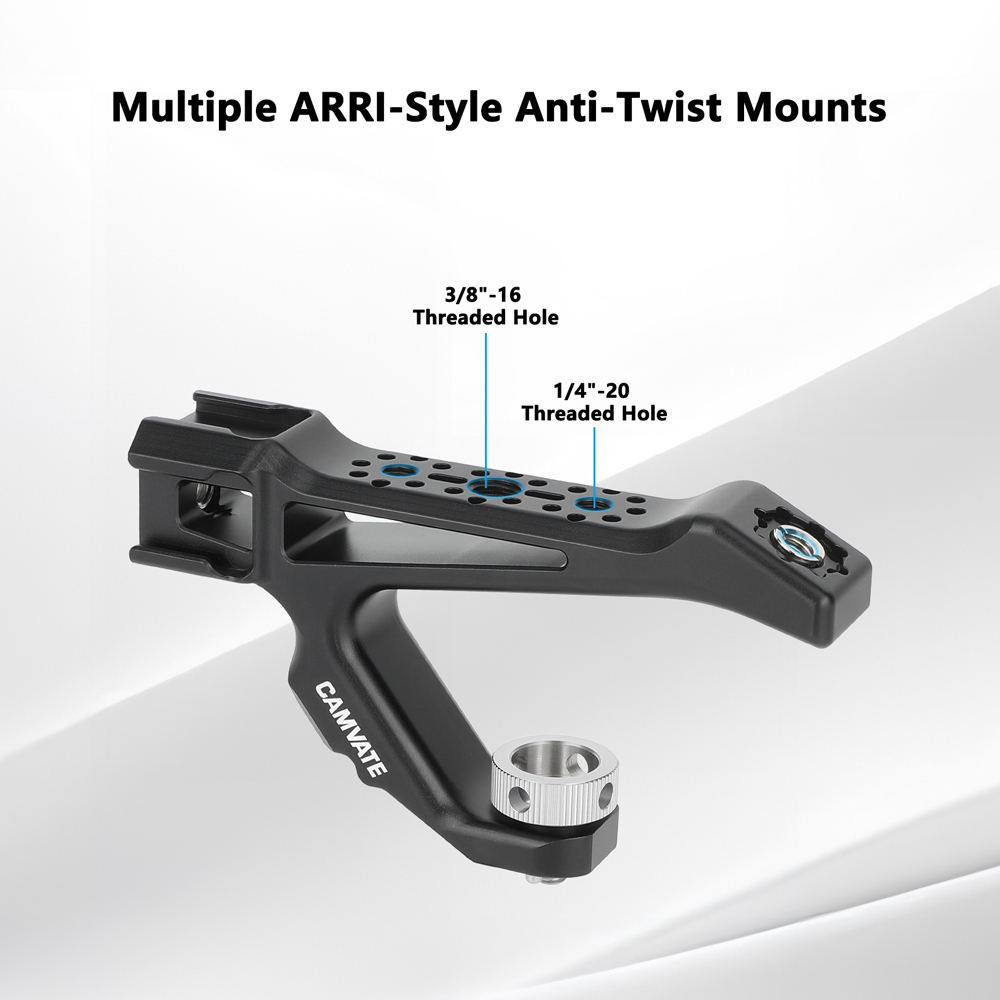 CAMVATE Top Handle with ARRI-Type Anti-Twist Mount