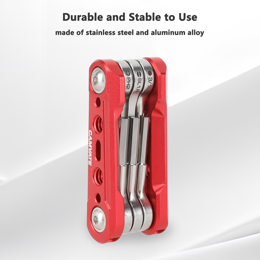 CAMVATE Folding 6-in-1 Multi-Tool Kit (Red)
