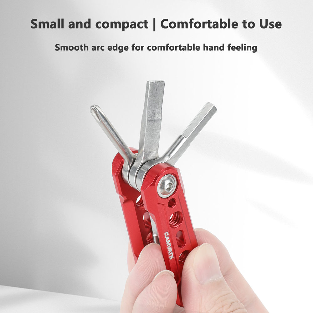 CAMVATE Folding 6-in-1 Multi-Tool Kit (Red)
