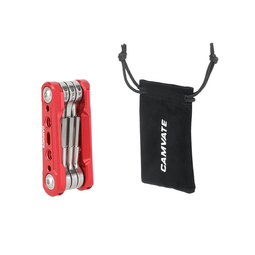 CAMVATE Folding 6-in-1 Multi-Tool Kit (Red)