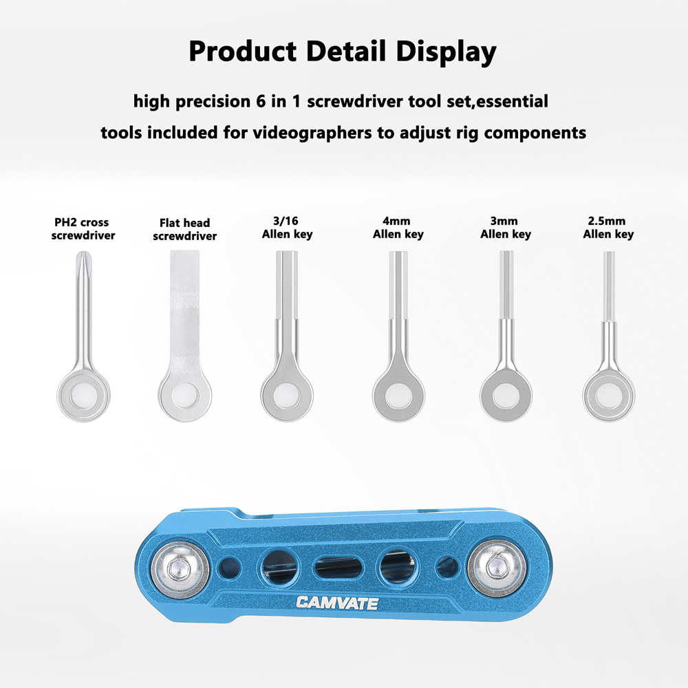 CAMVATE Folding 6-in-1 Multi-Tool Kit (Blue)