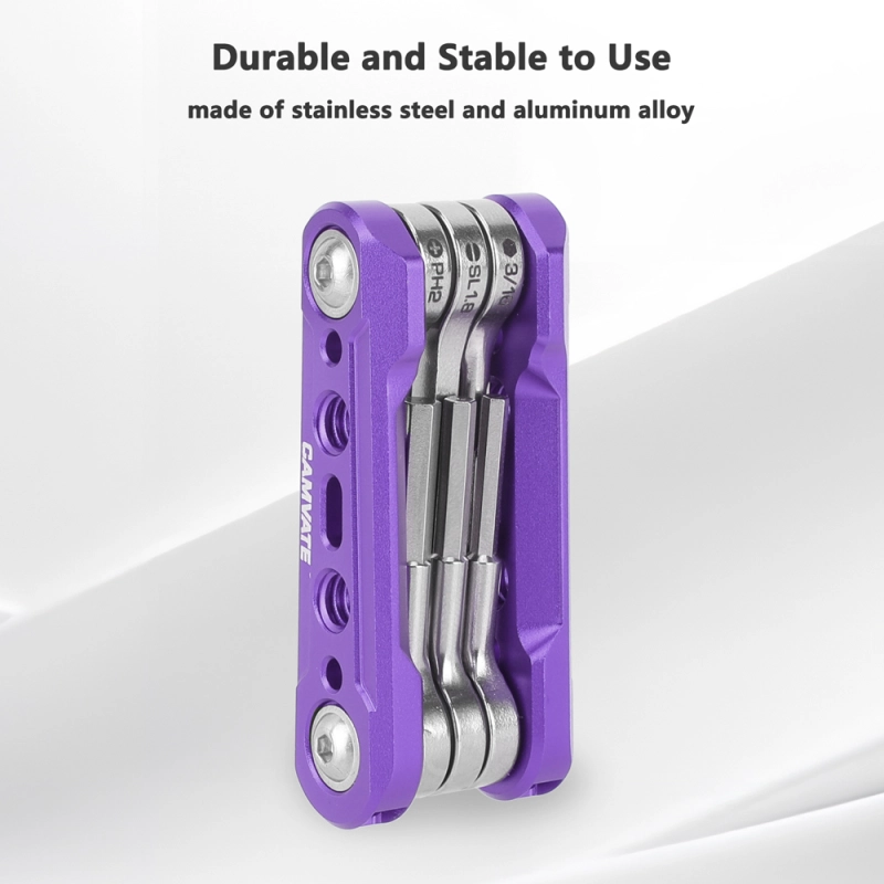 CAMVATE Folding 6-in-1 Multi-Tool Kit (Purple)