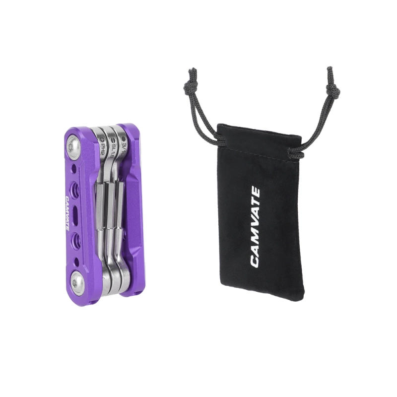 CAMVATE Folding 6-in-1 Multi-Tool Kit (Purple)