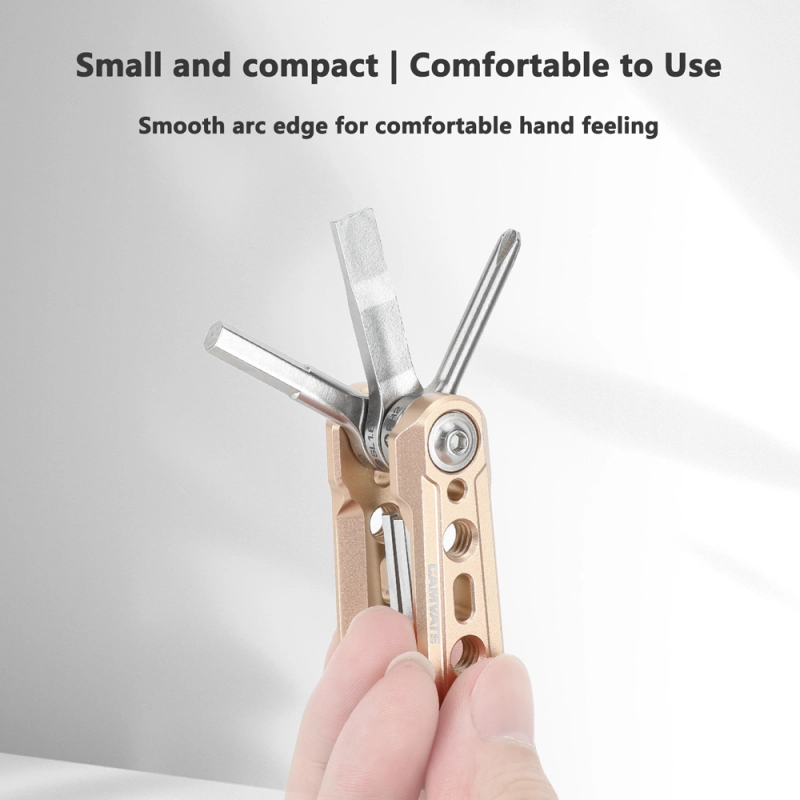 CAMVATE Folding 6-in-1 Multi-Tool Kit (Gold)