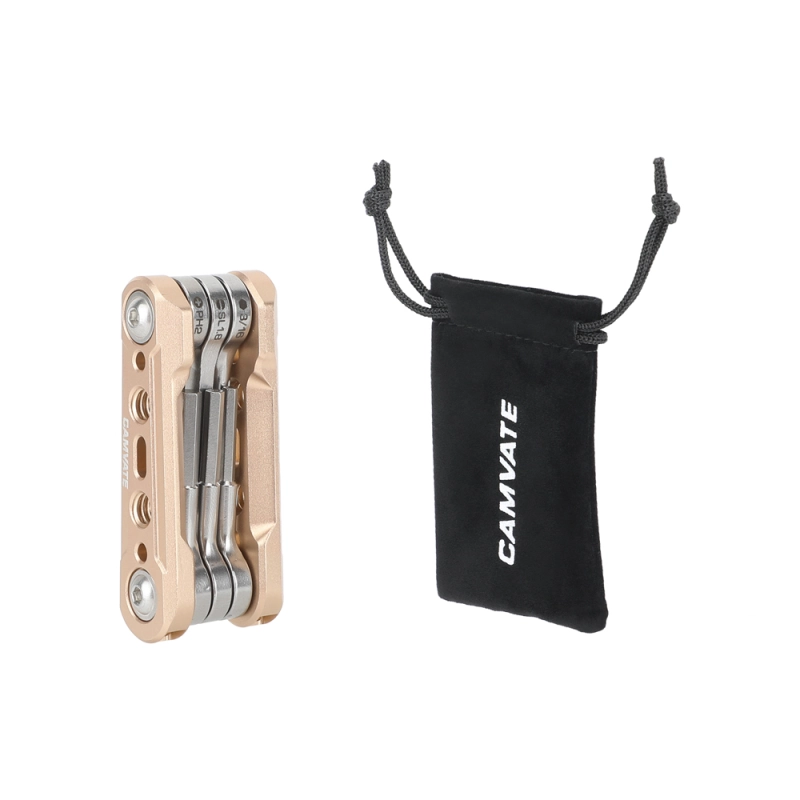 CAMVATE Folding 6-in-1 Multi-Tool Kit (Gold)