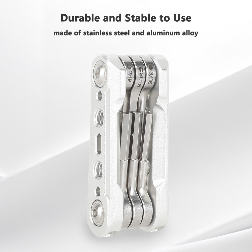 CAMVATE Folding 6-in-1 Multi-Tool Kit (Silver)