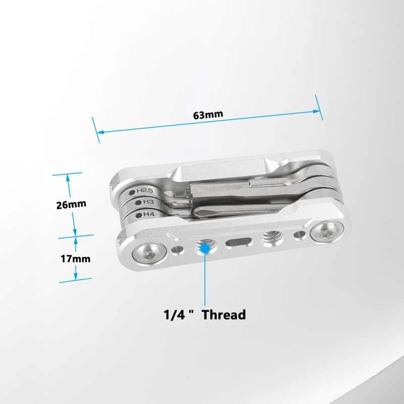 CAMVATE Folding 6-in-1 Multi-Tool Kit (Silver)