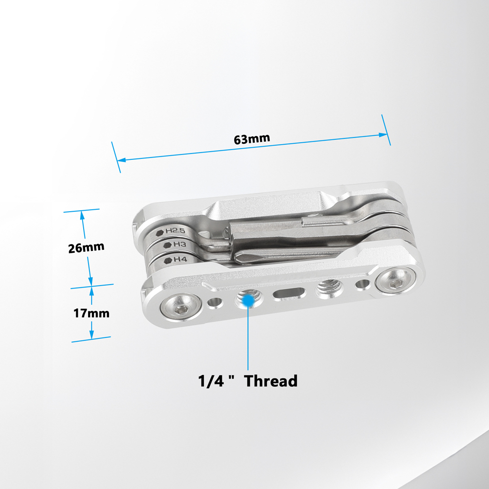 CAMVATE Folding 6-in-1 Multi-Tool Kit (Silver)