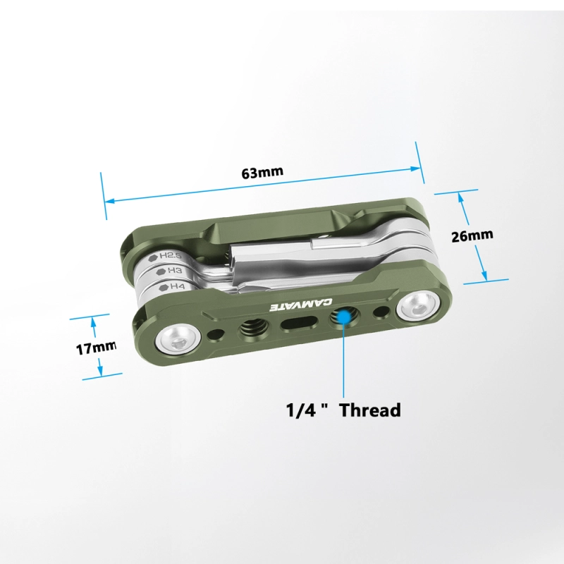 CAMVATE Folding 6-in-1 Multi-Tool Kit (Green)