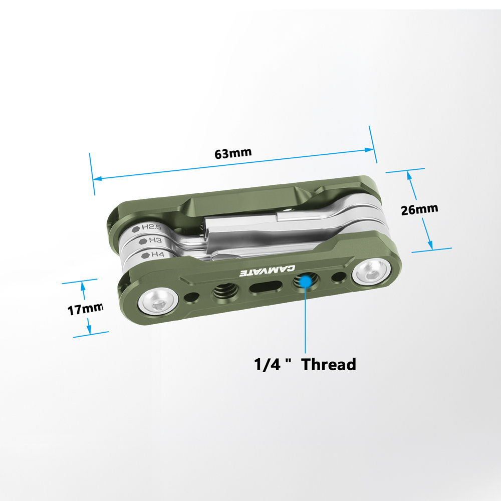 CAMVATE Folding 6-in-1 Multi-Tool Kit (Green)