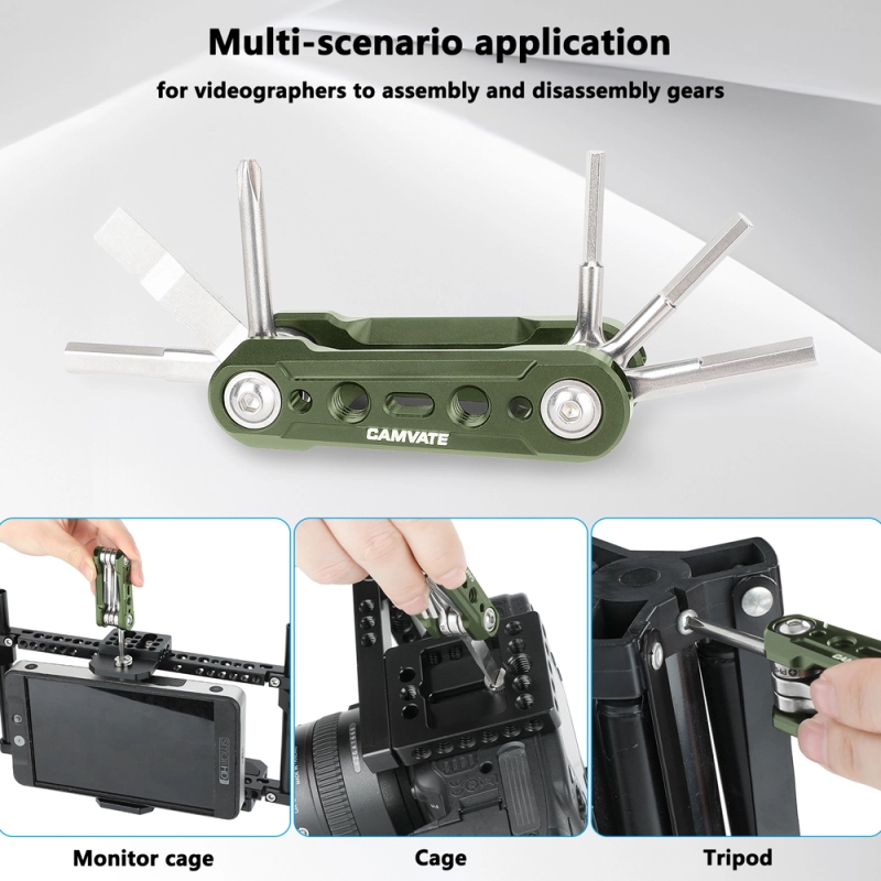 CAMVATE Folding 6-in-1 Multi-Tool Kit (Green)