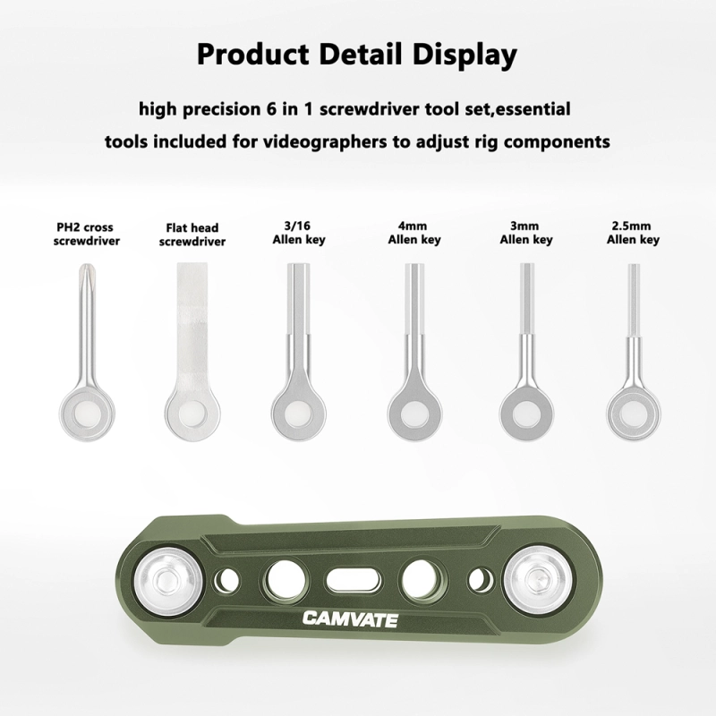 CAMVATE Folding 6-in-1 Multi-Tool Kit (Green)
