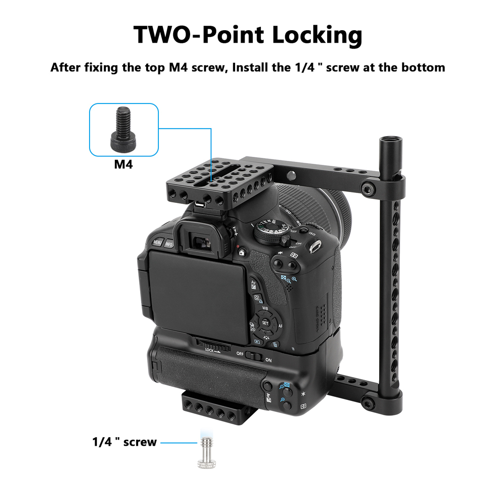 CAMVATE Universal Cage Top Handle Wood Grip for 80D, GH5 (Large)