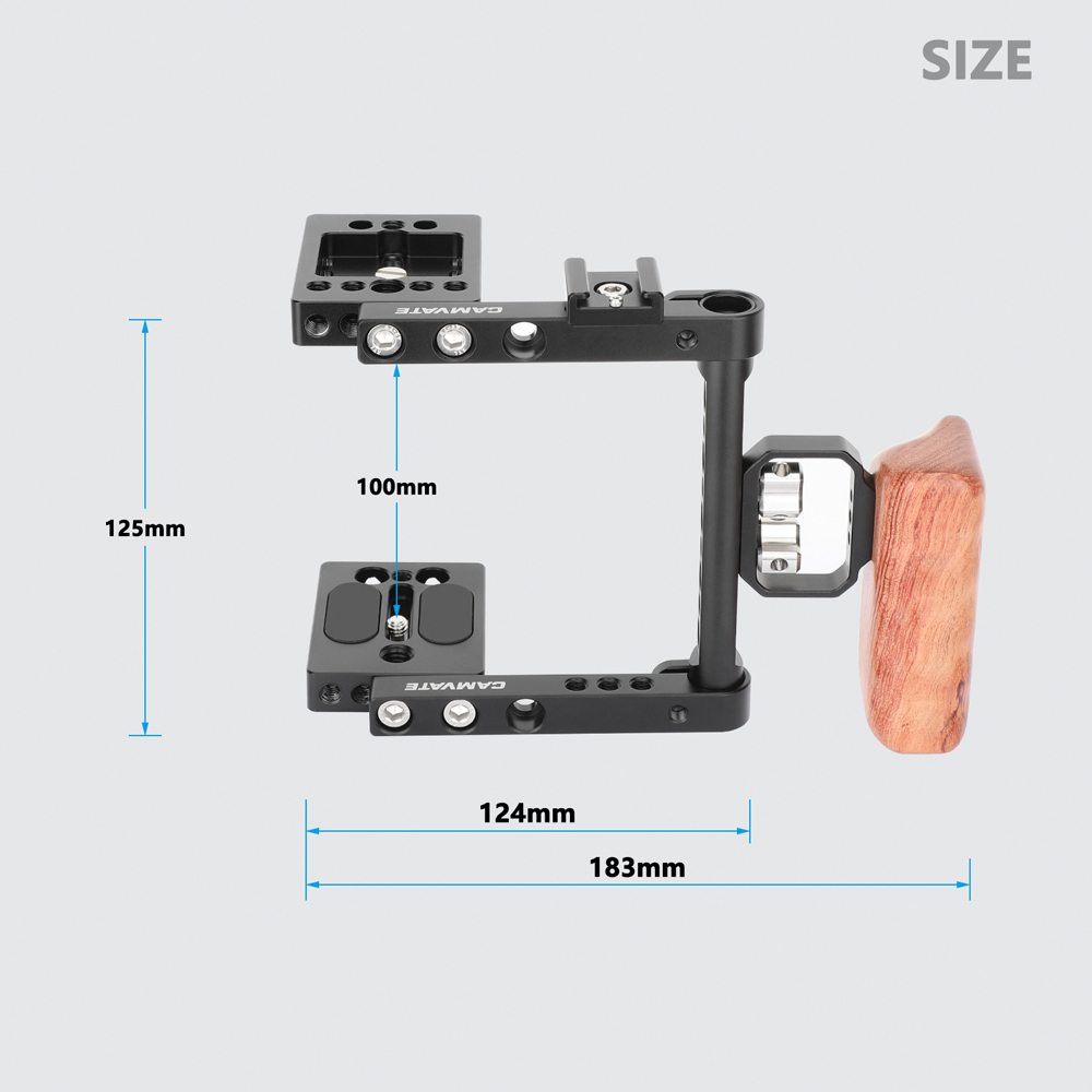CAMVATE Blackmagic Pocket Cinema Camera 4K / 6K Cage Kit With Left Handle